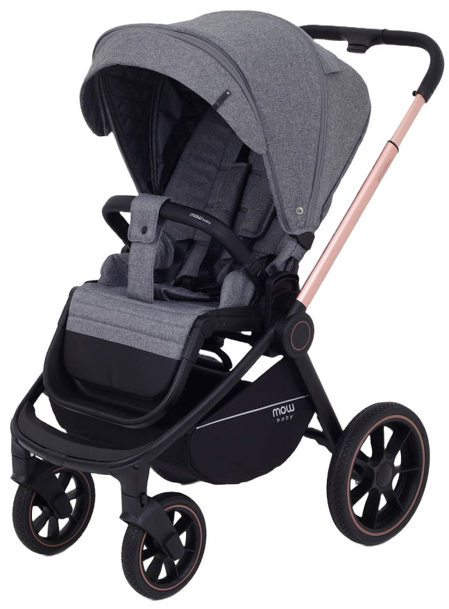 Коляска 3 в 1 MOWBaby ZOOM PU RA087 Gold Grey