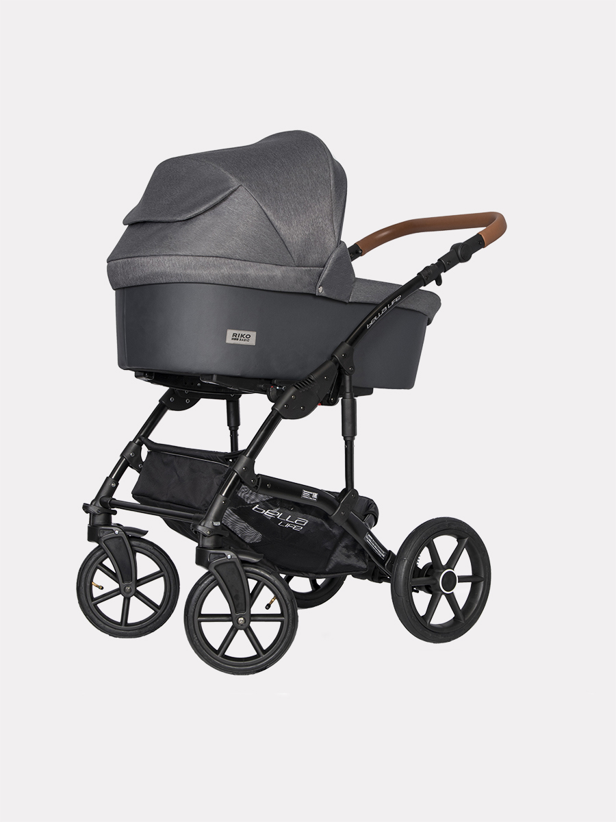 Коляска 3 в 1 Riko Basic Bella Life 06 Anthracite, графит