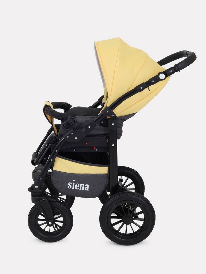 Коляска 2 в 1 Rant Siena 10 серый-желтый