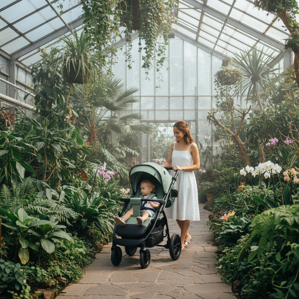 Коляска прогулочная Indigo EPICA XL AIR с сумкой зеленый