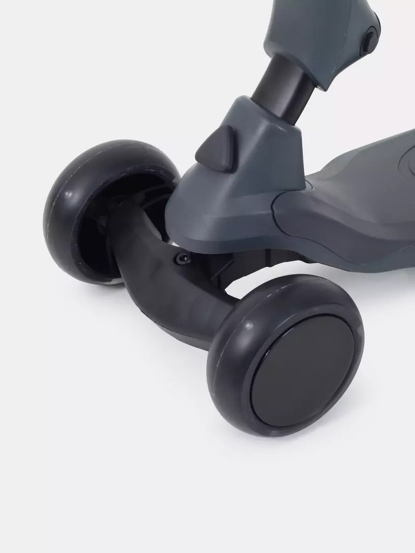 Беговел-самокат Rant Rider со светящимися колесами серый