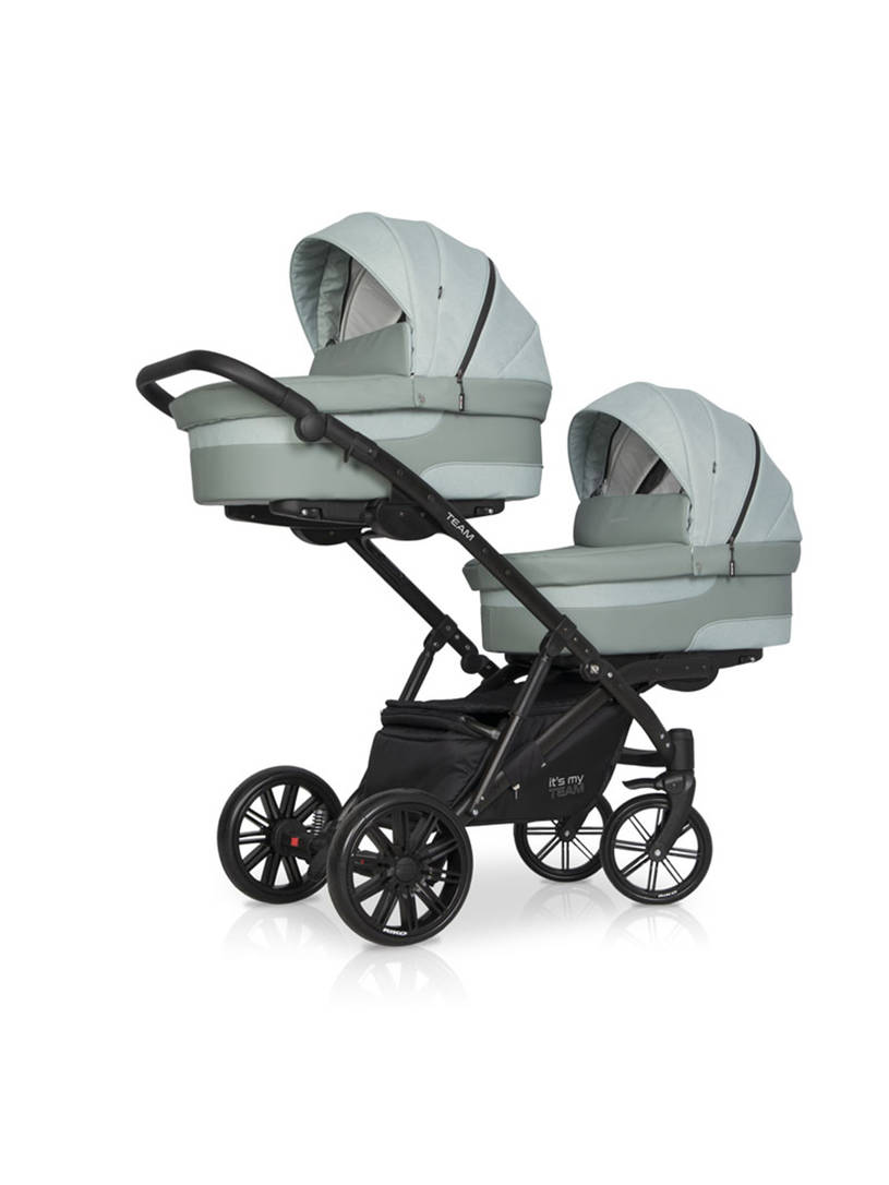 Коляска для двойни 2 в 1 Riko Team 2020 мятный