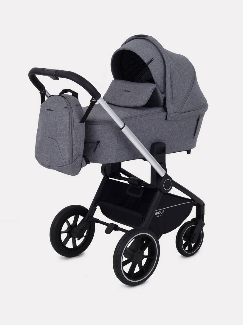 Коляска 2 в 1 MOWBaby ZOOM PU RA086 Silver Grey