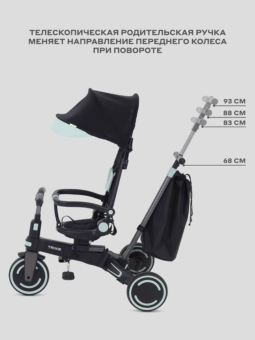 Велосипед 3-х колесный Mowbaby Trixie Black-green