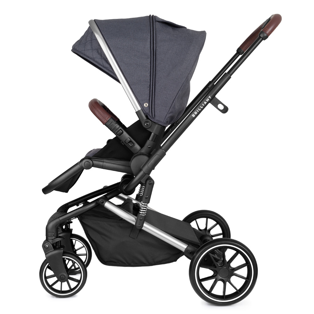 Коляска 2 в 1 Rant Brilliant Jet Carbon темно-серый