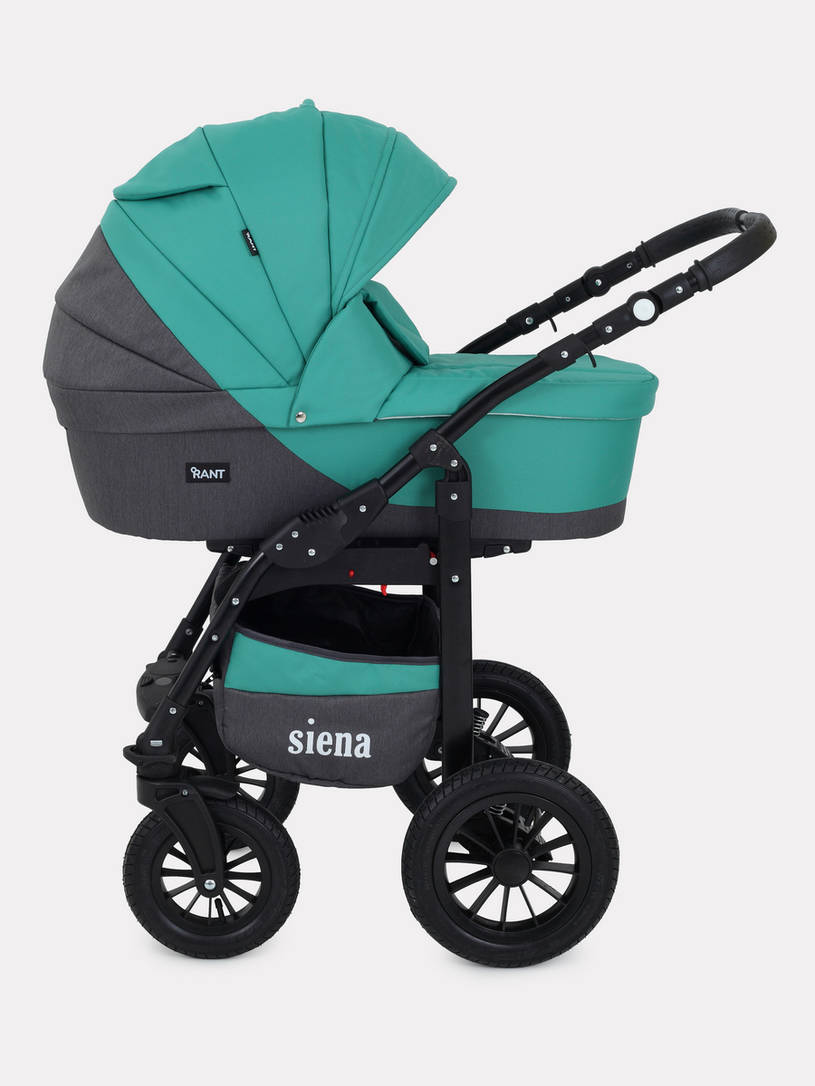 Коляска 2 в 1 Rant Siena 11 серый-темно-зеленый