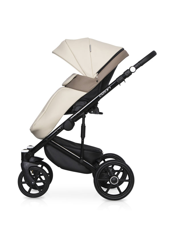 Коляска 3 в 1 Riko Basic Ozon Ecco 25 слоновая кость-бежевый