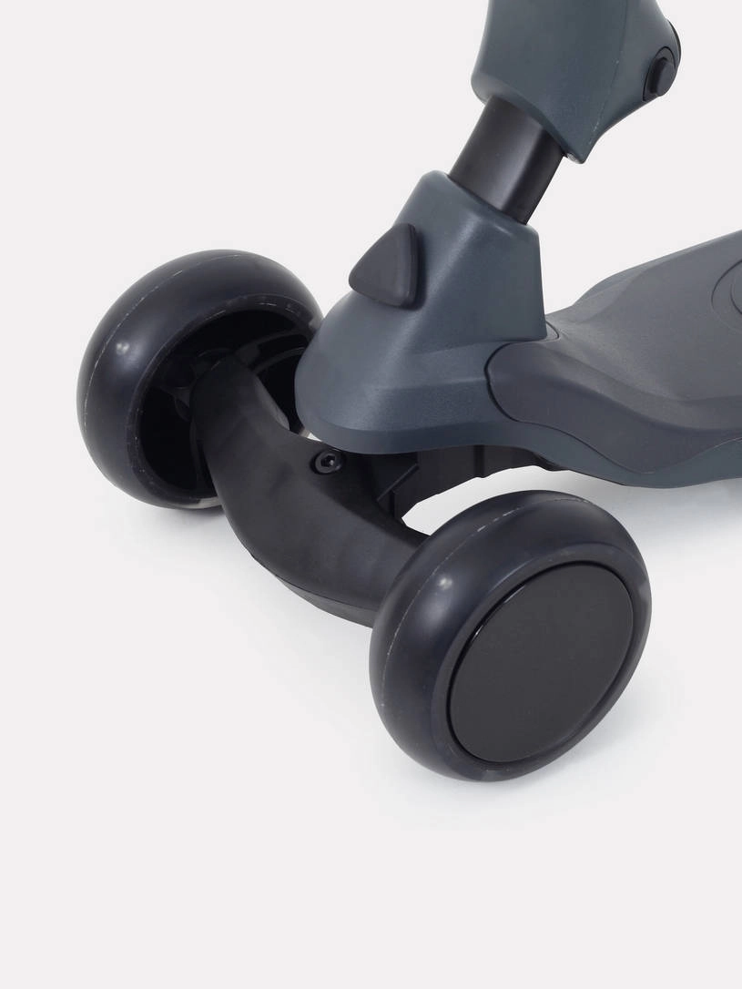 Беговел-самокат Rant Rider Plus со светящимися колесами серый