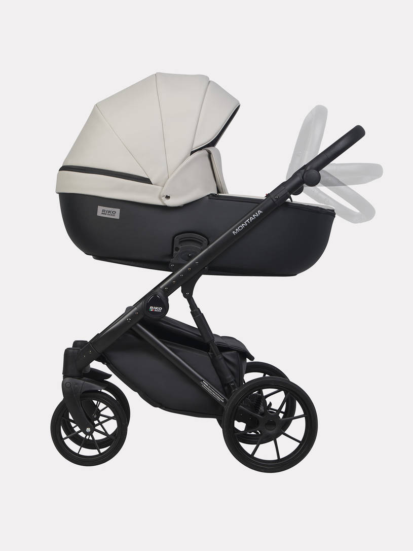 Коляска 2 в 1 Riko Basic Montana Ecco 31 Light Silver-Black