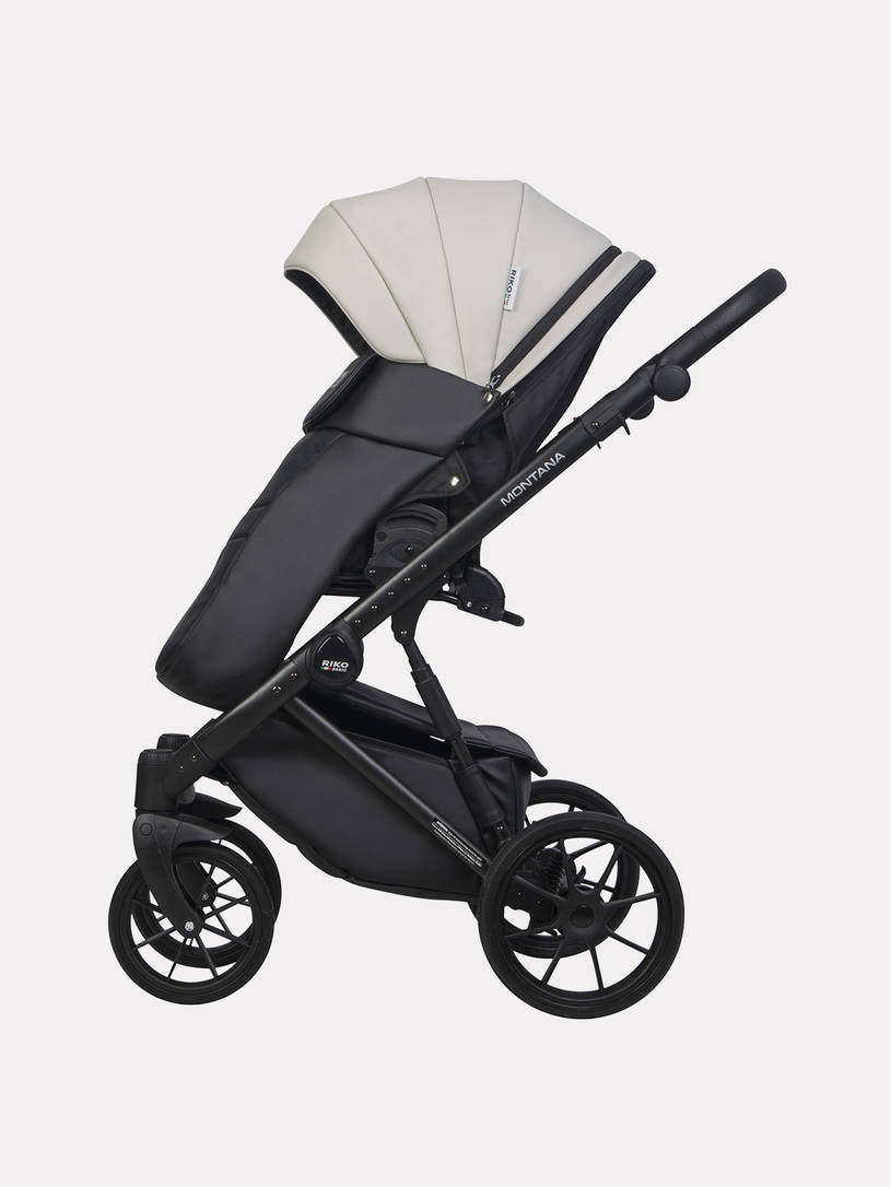 Коляска 2 в 1 Riko Basic Montana Ecco 31 Light Silver-Black