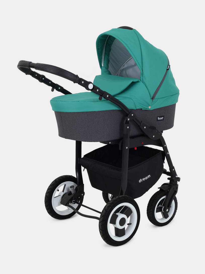Коляска 2 в 1 Rant Dream 08 серый-темно-зеленый