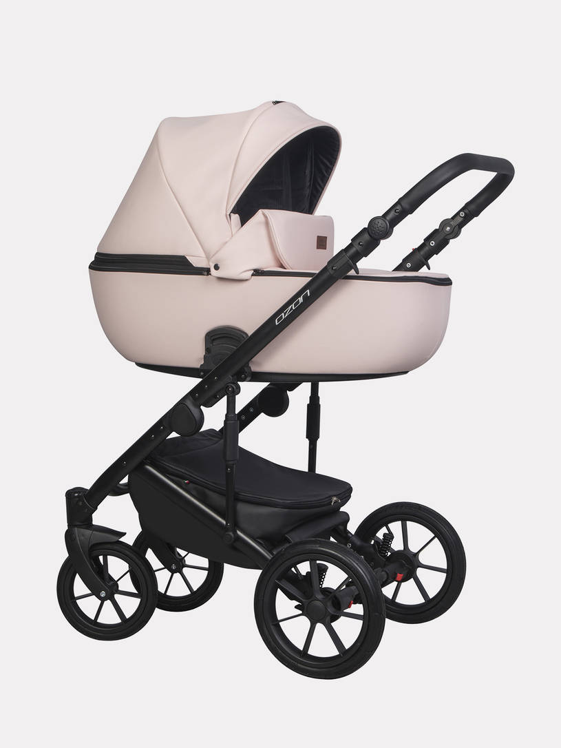 Коляска 3 в 1 Riko Basic Ozon Pastel 01, Розовый