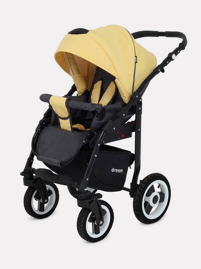 Коляска 3 в 1 Rant Dream 07 серый-желтый