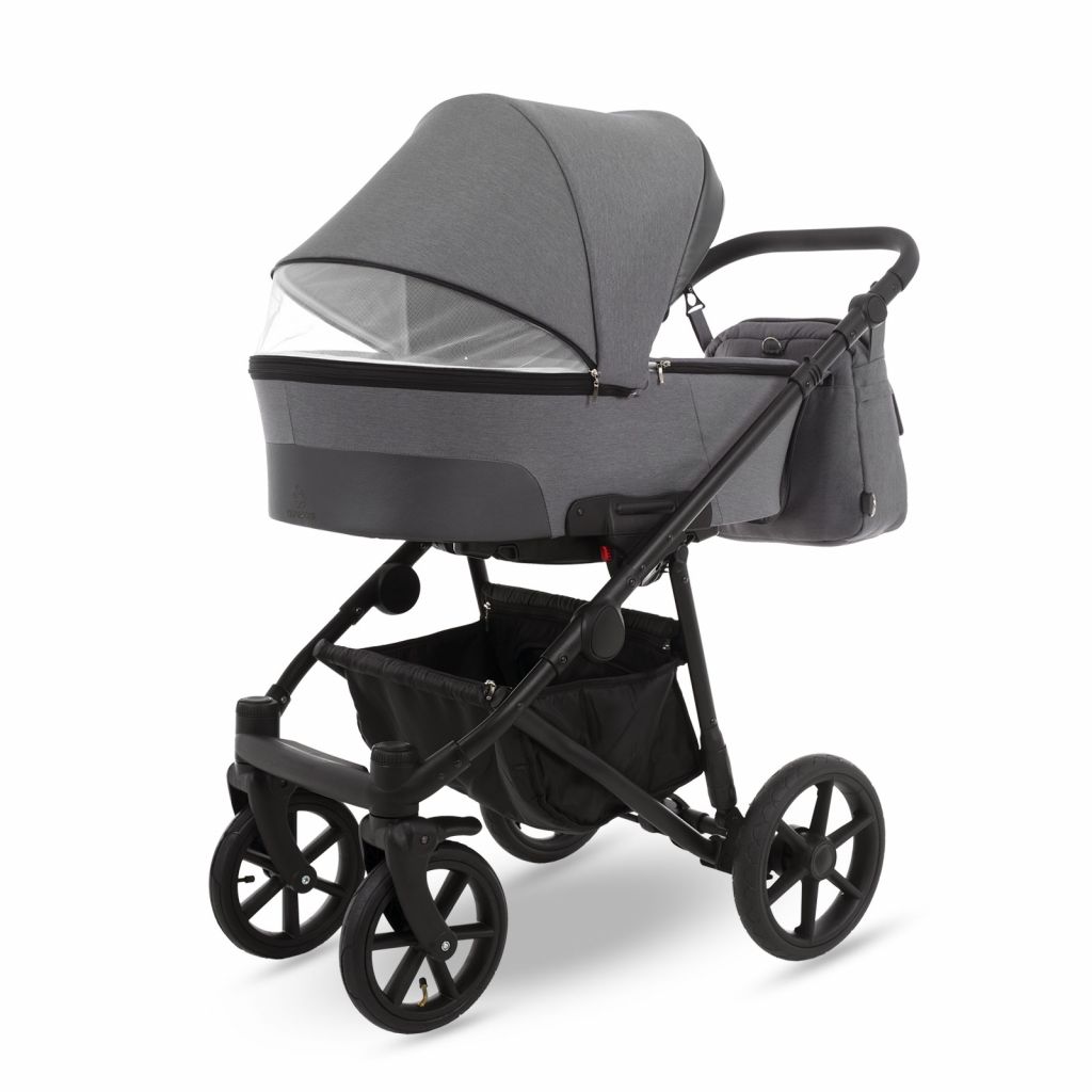 Коляска 2 в 1 Camarelo Ollio, Серый / Темно-серая эко-кожа (08)