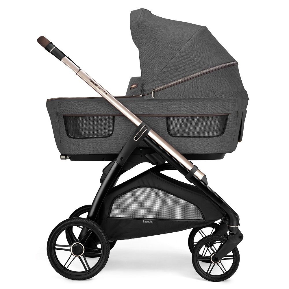 Коляска 3 в 1 Inglesina Aptica New 2025 + Автокресло Inglesina Darwin i-Size (0-13 кг), Velvet Grey (Темно-серый)