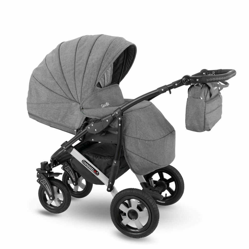 Коляска 2 в 1 Camarelo Sevilla, Темно-серый меланж