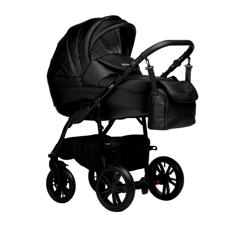 Коляска 2 в 1 Indigo Special, Is 03 (Черная кожа)