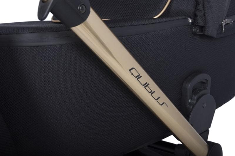 Коляска 2 в 1 Riko Qubus 05 черно-золотой