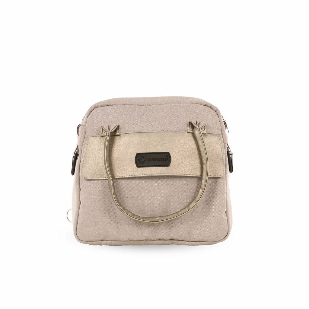 Коляска 2 в 1 Camarelo Ollio, Пудровый Меланж / Бежевая эко-кожа (03)