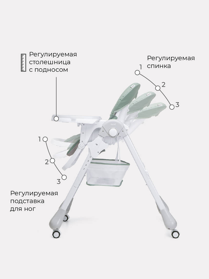 Стульчик для кормления Rant Cream ocean green