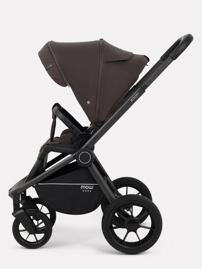 Коляска 3 в 1 Mowbaby Zoom PU Shine brown