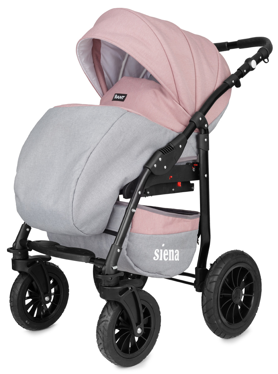 Коляска 3 в 1 Rant Siena 07 серый-розовый