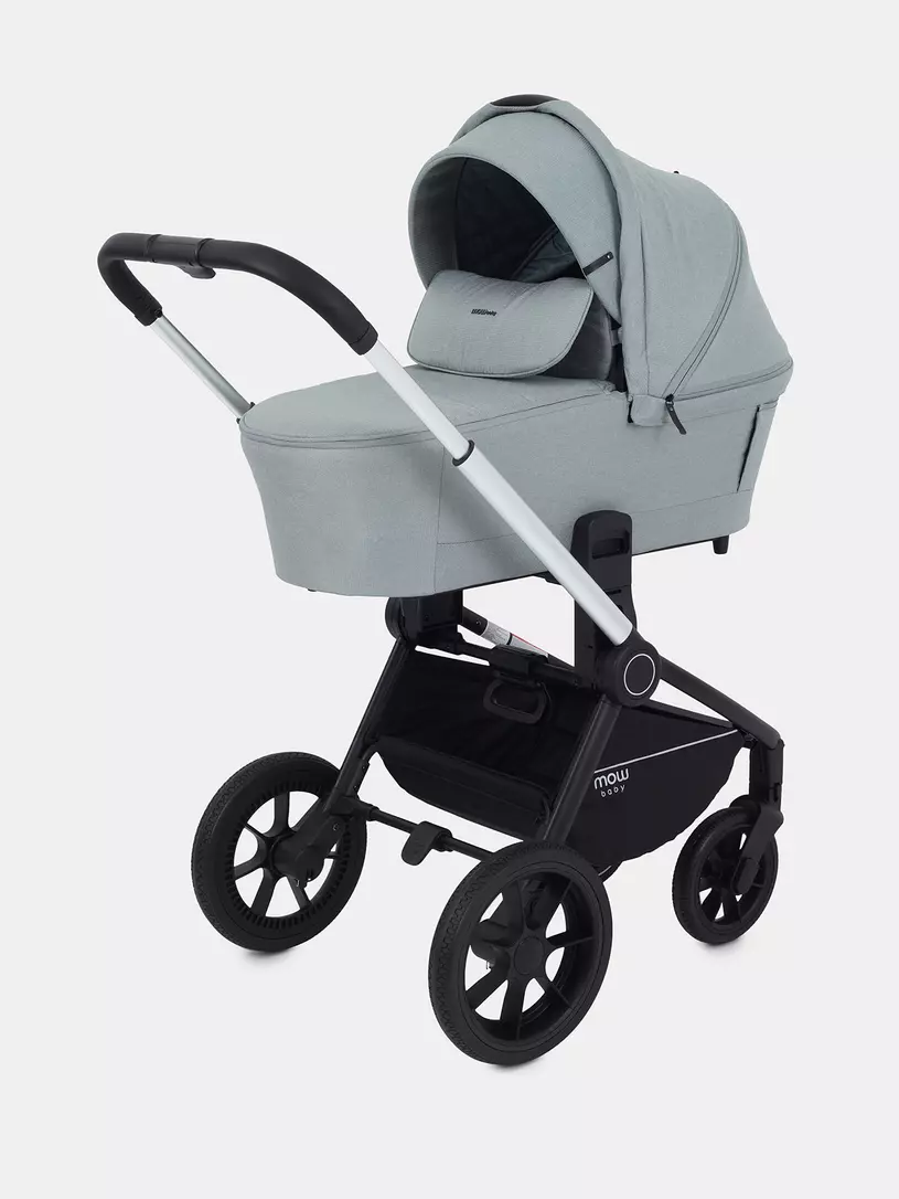 Коляска 3 в 1 Mowbaby Zoom Silver 2025 green tea