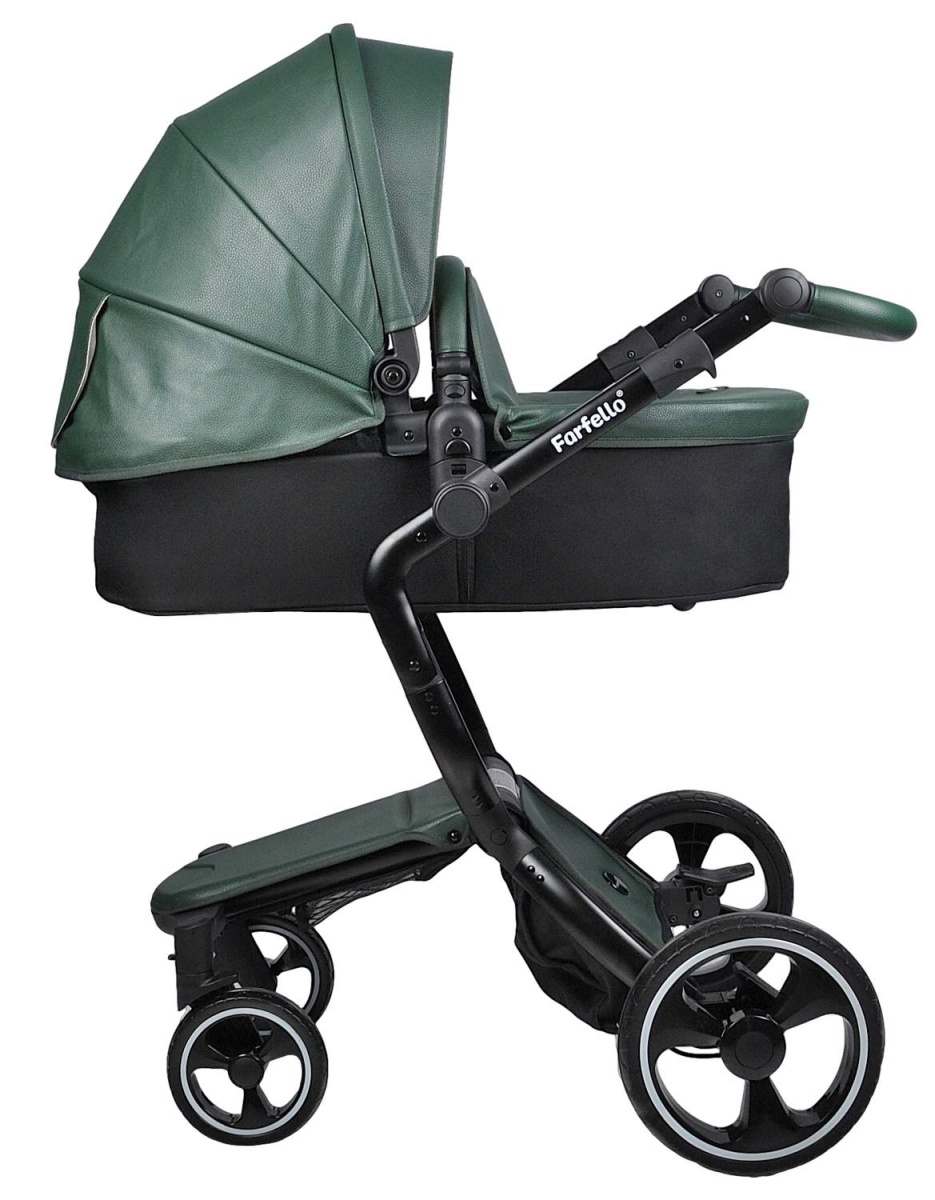 Коляска 2в1 Farfello Hot mama (Вечнозеленый)