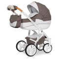Коляска 3 в 1 Riko Bruno Luxe 01 коричневый