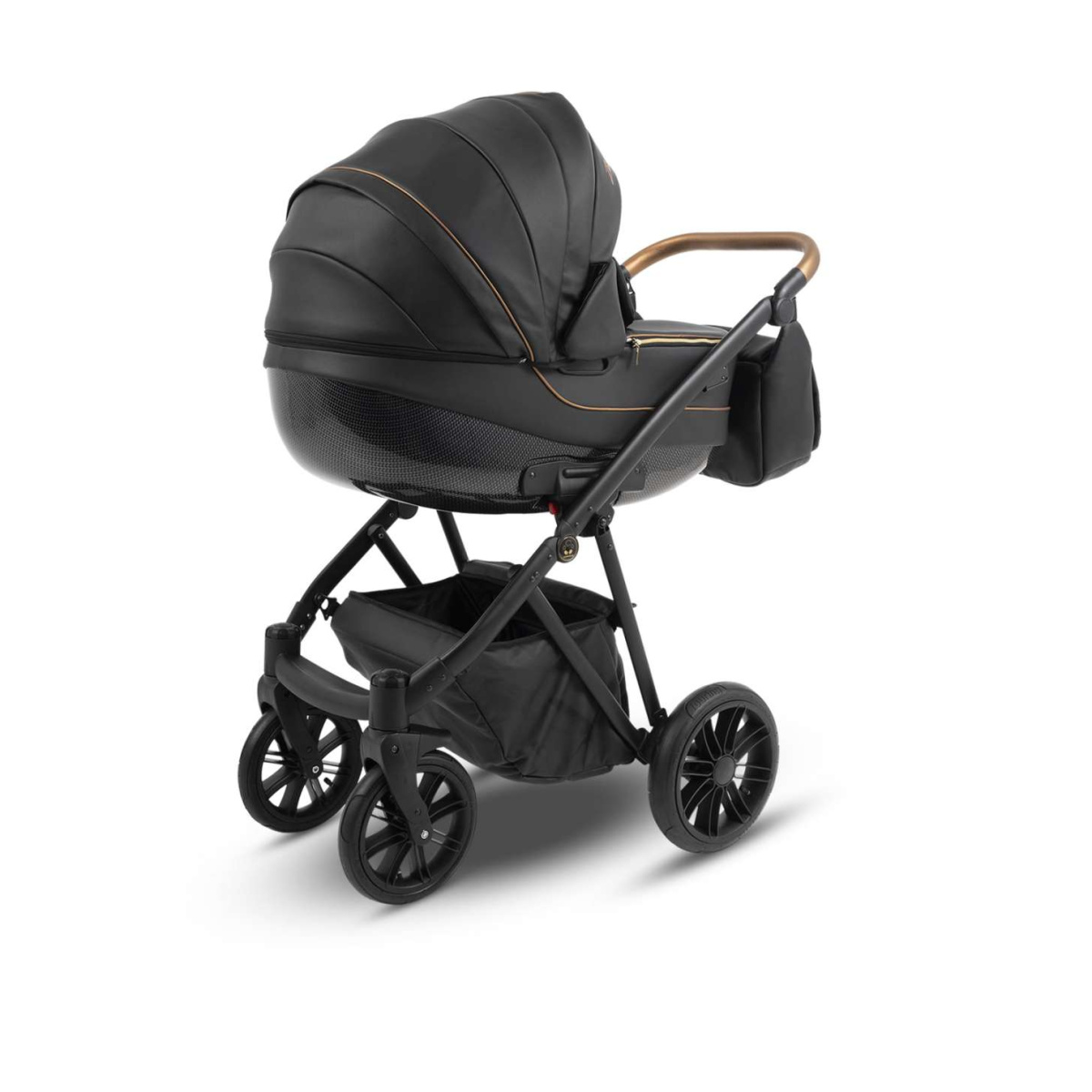 Коляска Camarelo Zeo 2 в 1 экокожа черный