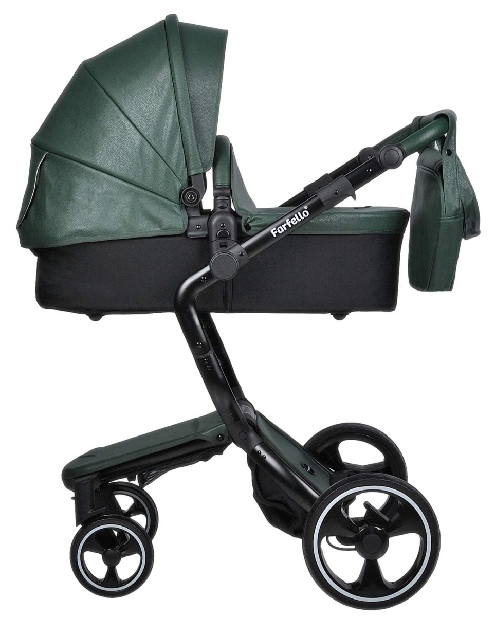 Коляска 2в1 Farfello Hot mama (Вечнозеленый)