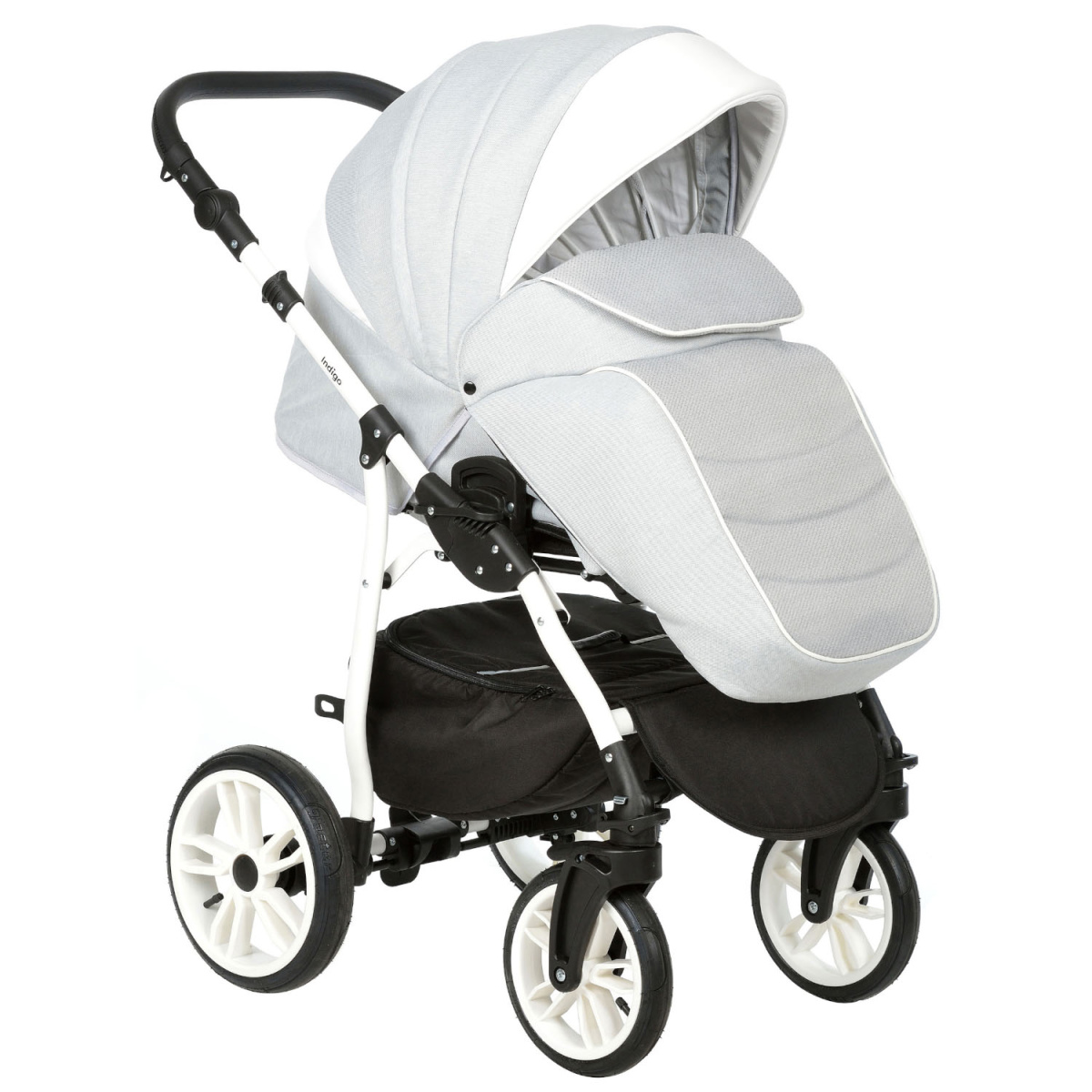 Коляска 2 в 1 Indigo, In 02 (Светло-серый)