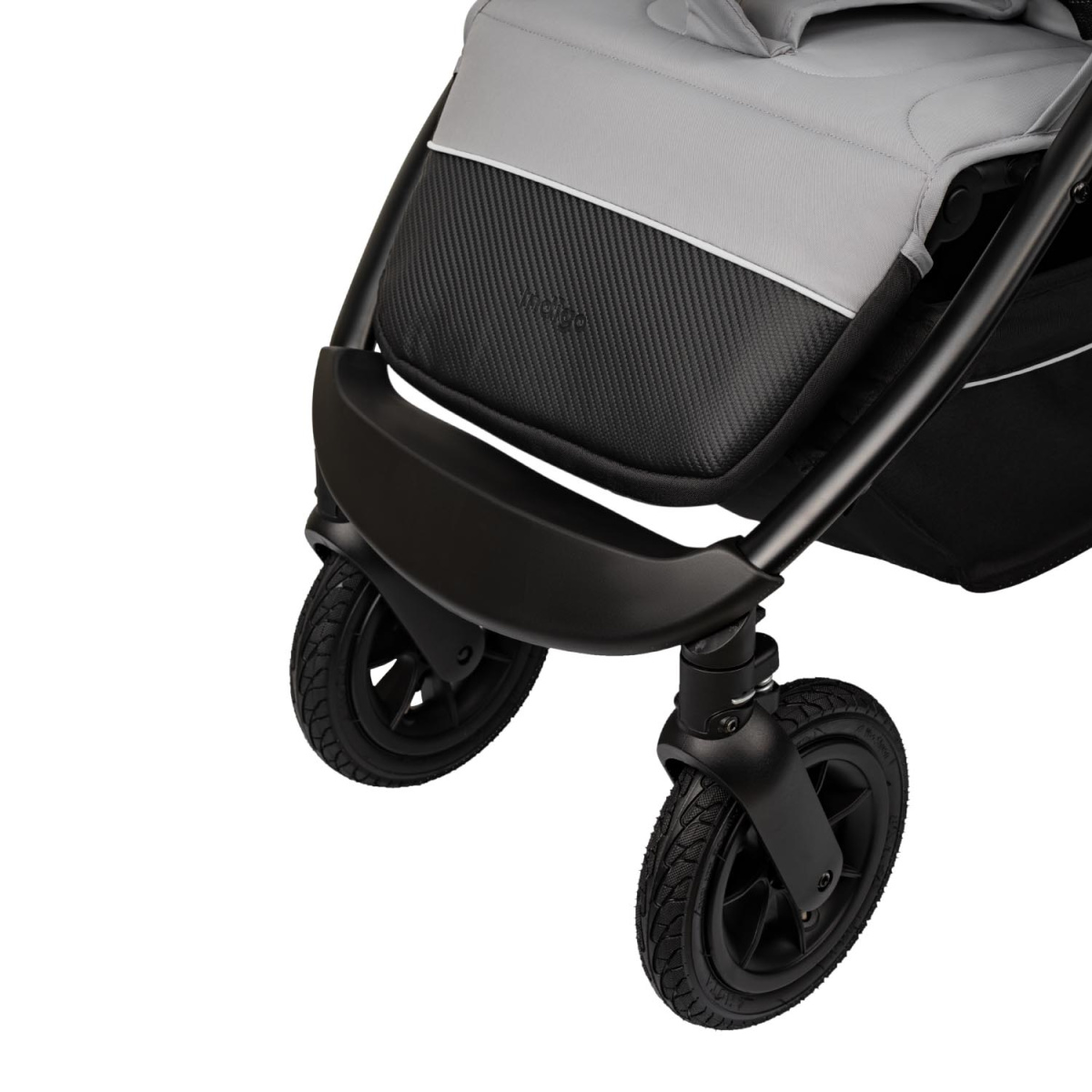 Коляска прогулочная Indigo EPICA XL AIR с сумкой светло-серый