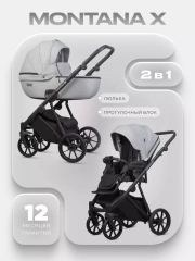 Коляска 2 в 1 Riko Basic Montana X 03 серый