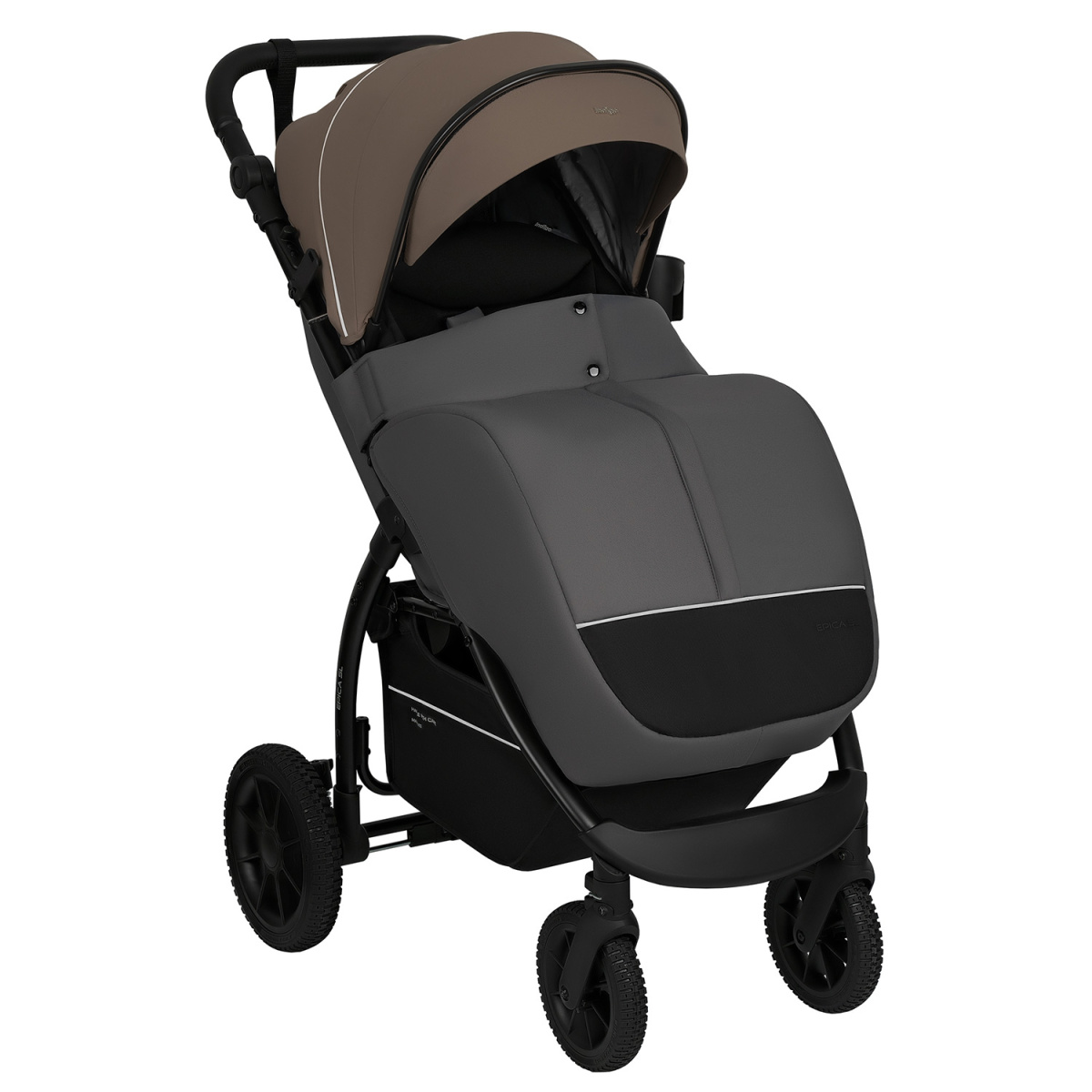 Коляска прогулочная Indigo EPICA SL, тем.бежевый-серый