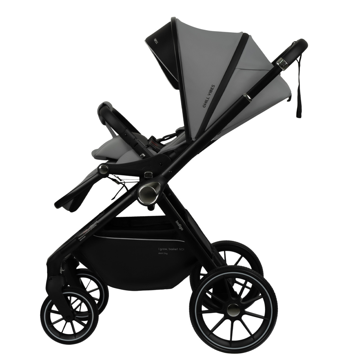 Коляска прогулочная Indigo GLOSS светло-серый