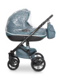 Коляска 2 в 1 Riko Bruno Natural 02 бирюзовый