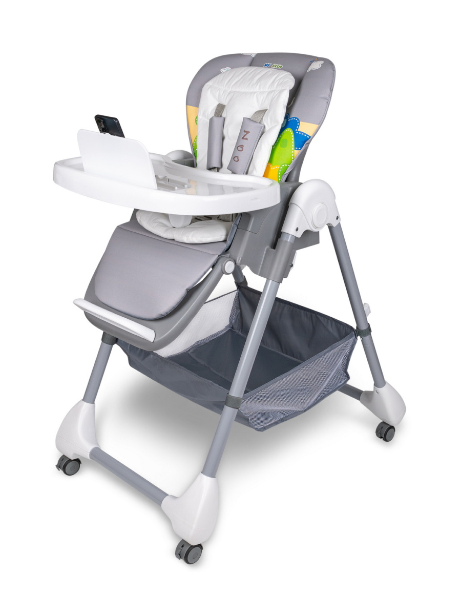 Стульчик для кормления Sevillababy Zoo Brown, Dk.Grey, т.серый, динозаврик