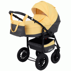 Коляска 3 в 1 Rant Siena 10 серый-желтый