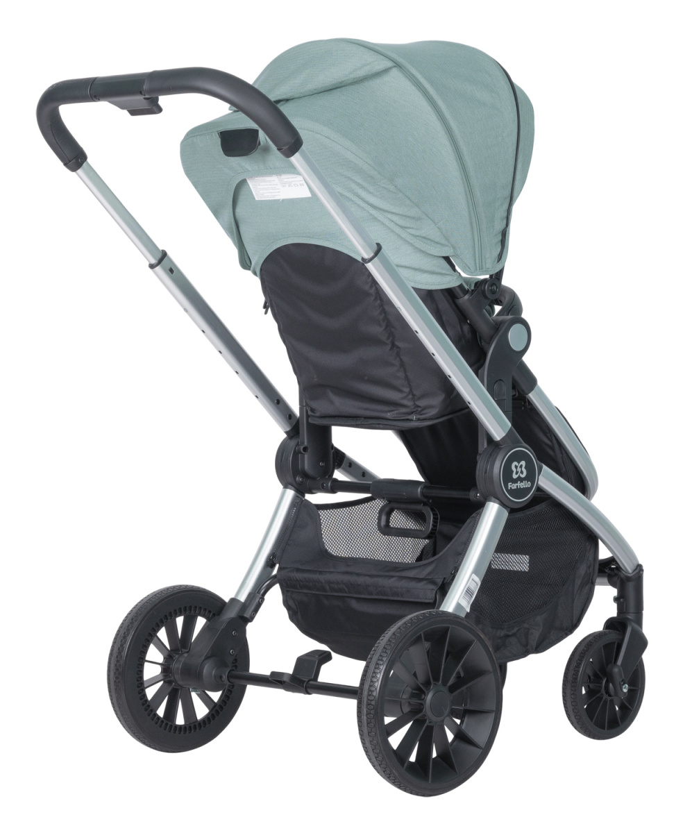 Коляска модульная 2в1 Farfello Baby shell BBS (BBS-15 Green/Зеленый / серебро)