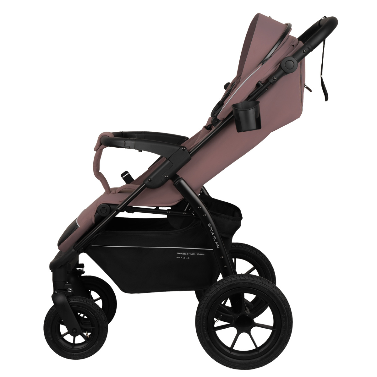 Коляска прогулочная Indigo EPICA XL AIR с сумкой розовый