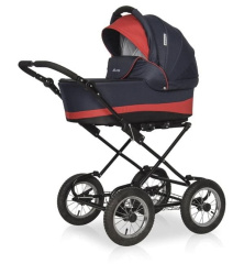Коляска 2 в 1 Riko Basic Alfa Classic 07 черно-красный