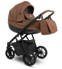 Коляска Camarelo Zeo 3 в 1 экокожа коньячный