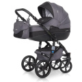 Коляска 3 в 1 Riko Bruno Natural 07 черный