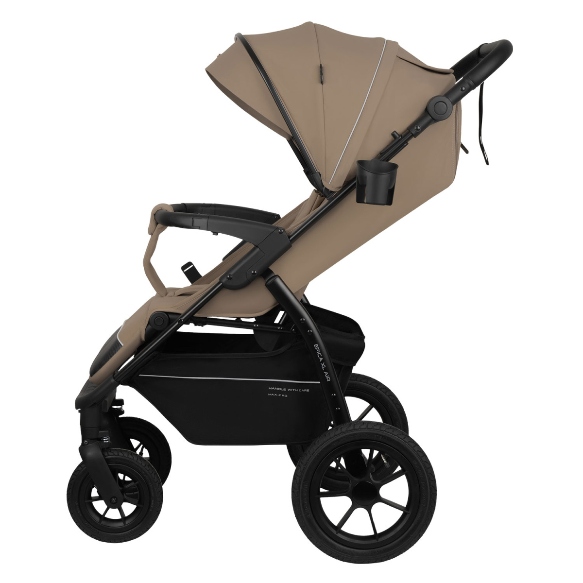 Коляска прогулочная Indigo EPICA XL AIR с сумкой бежевый