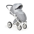 Коляска 2 в 1 Indigo PORTO - Po 02 (св.серая кожа+св.серый лен)