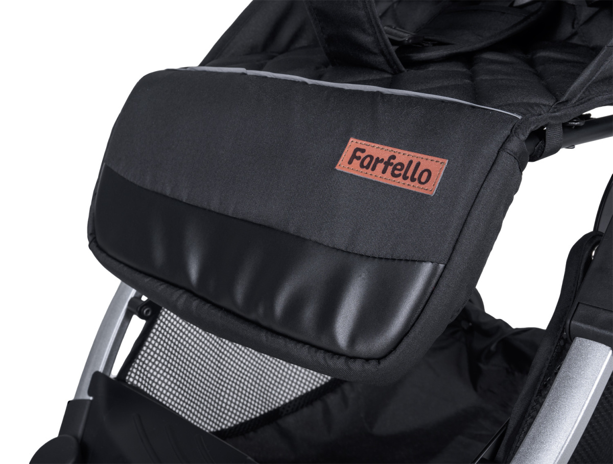 Коляска детская прогулочная Farfello Comfy Go (Black Черный (серебро) CG-35)