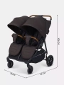 Коляска прогулочная для двойни Rant Twinny Chocolate 2025