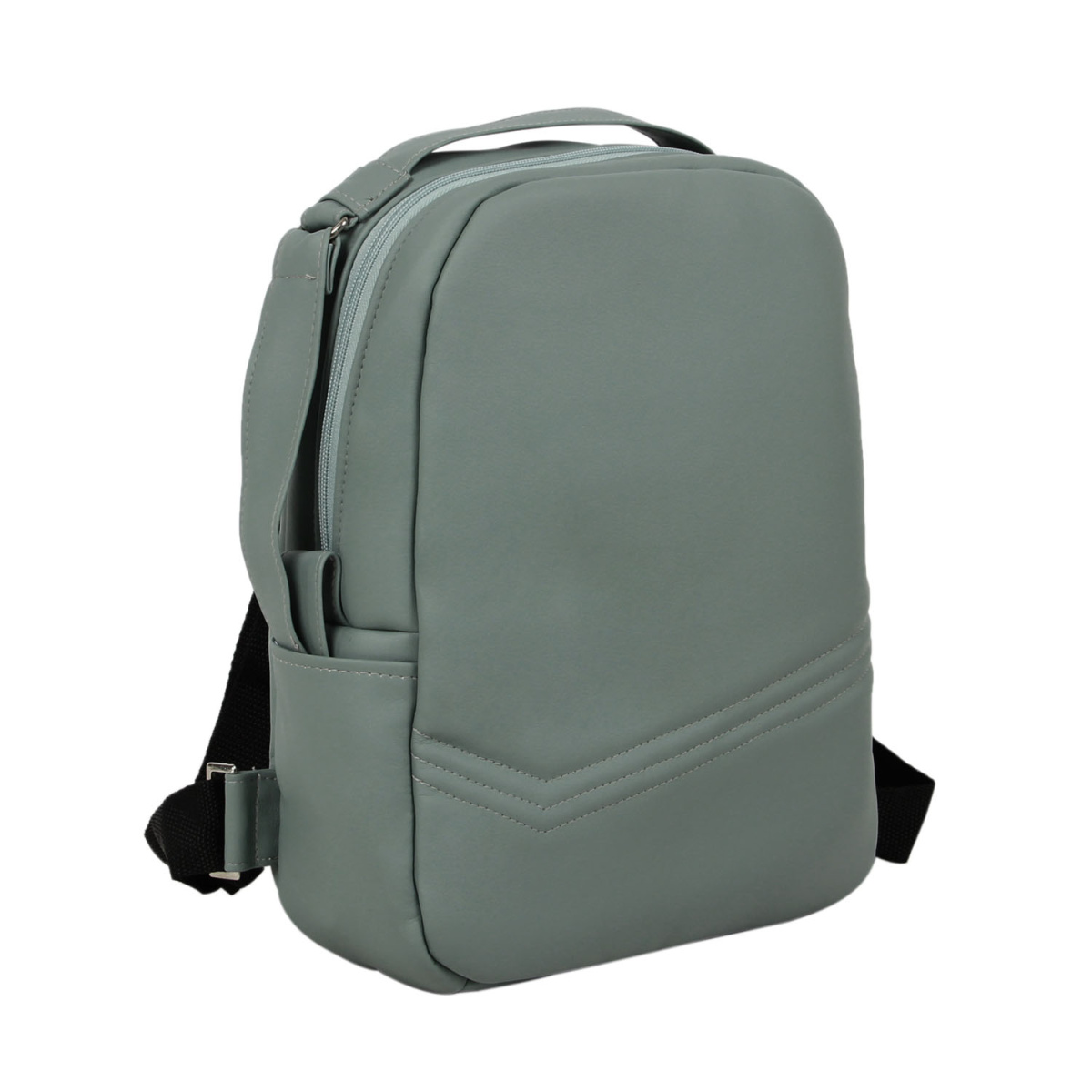 Коляска 2 в 1 Indigo MIO - Mi 06 (шалфей кожа+зеленый узор)