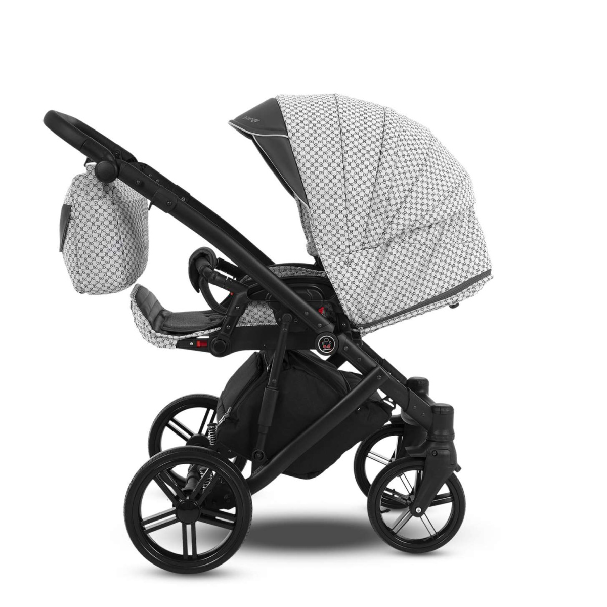 Коляска Camarelo Avenger 2 в 1 светло-серый жаккард/серая экокожа